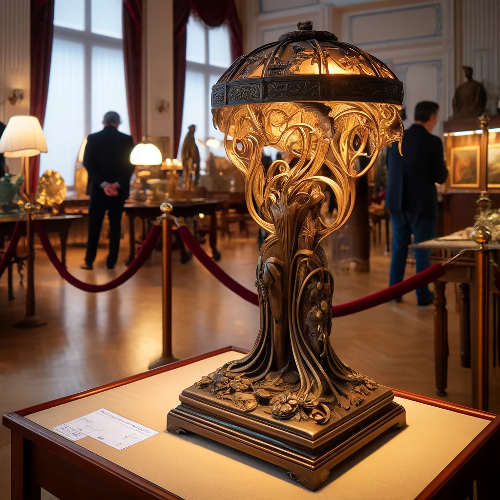 Lampes Art Nouveau en Bronze - Musée